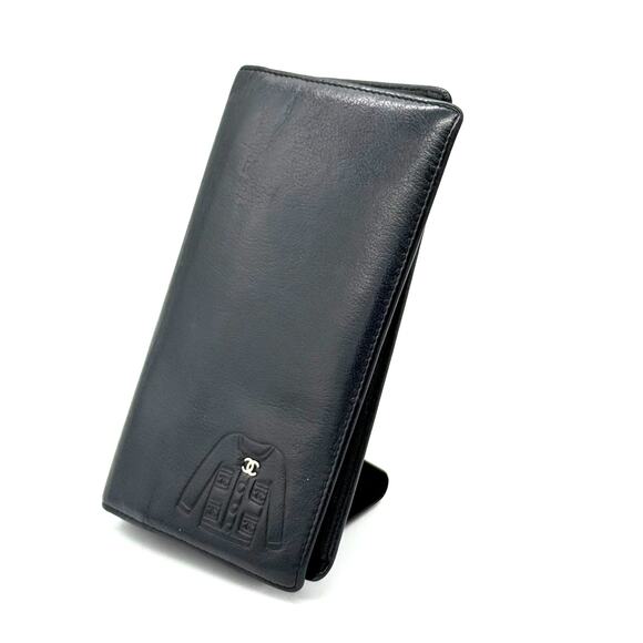 RARE Chanel Long‎ Wallet CC & Embossed Chanel Jacket*Original COA card & Sticker - Picture 3 of 14